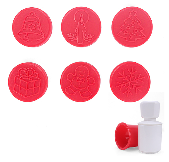 Set of cookie stamps, 6 patterns