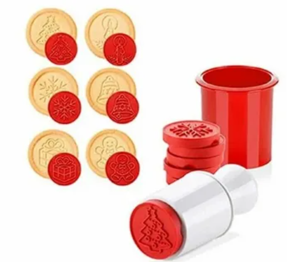 Set of cookie stamps, 6 patterns