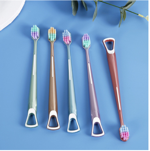 Toothbrush set with tongue scraper (5 pcs.)