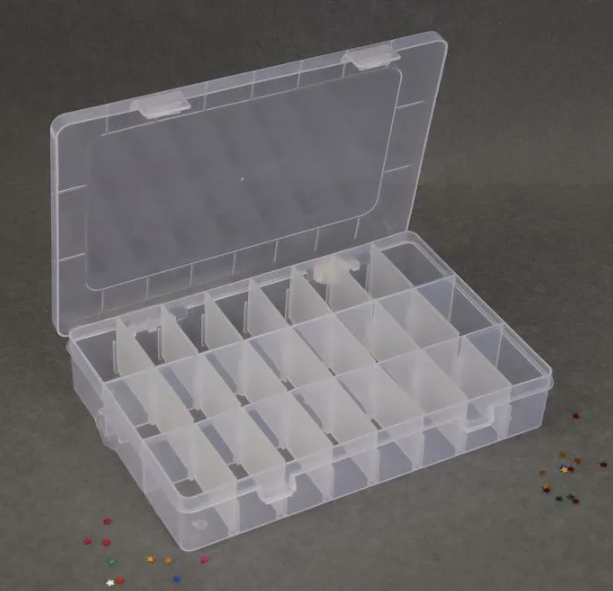 Transparent storage box UPRINTED