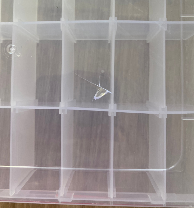 Transparent storage box UPRINTED