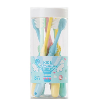 Set of children's toothbrushes in a tube (8 pcs.) (2-6 years old)