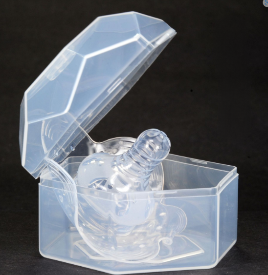 Breast protector for feeding in a container