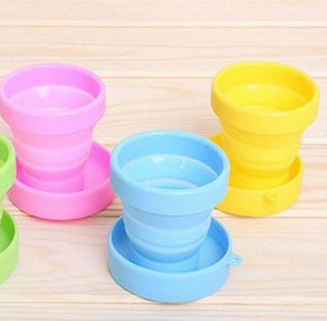 Collapsible silicone cup with lid, 170ml