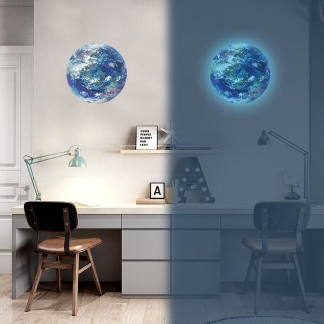 Glowing wall sticker ТEarth 5DУ, D-20 cm