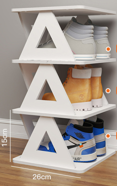 Shoe rack made of ECO material (4 levels), narrow