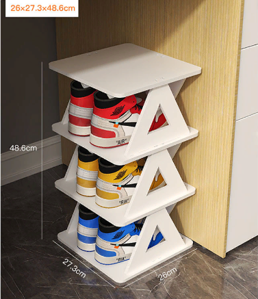 Shoe rack made of ECO material (4 levels), narrow