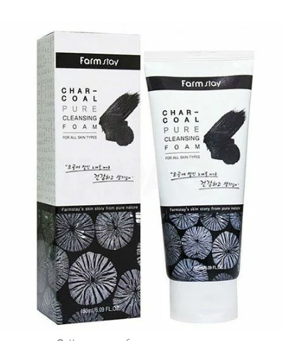 Cleansing foam with charcoal FARMSTAY, 180 ml