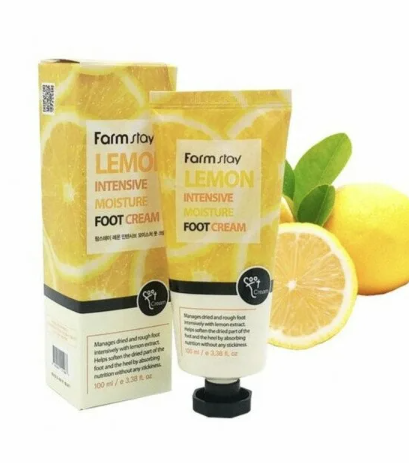 Moisturizing foot cream with lemon FARMSTAY, 100 ml