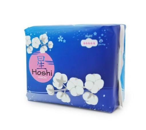 Hygienic night pads HOSHI Anion XW01, 8pcs (290mm)