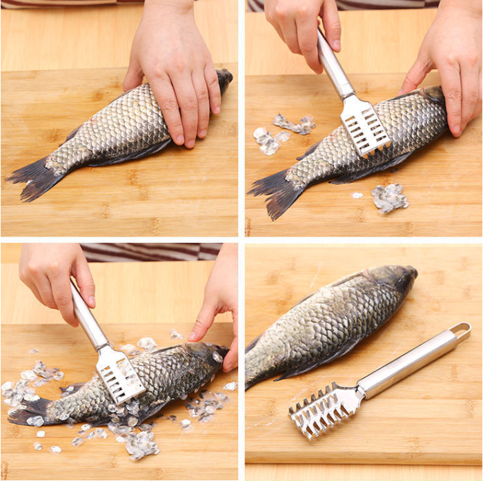 Metal fish peeler