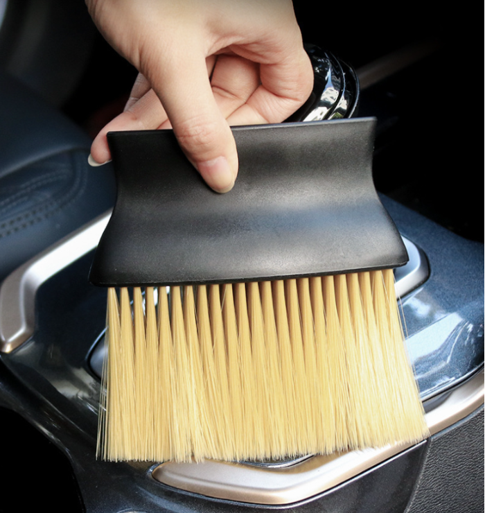 Car interior cleaning brush