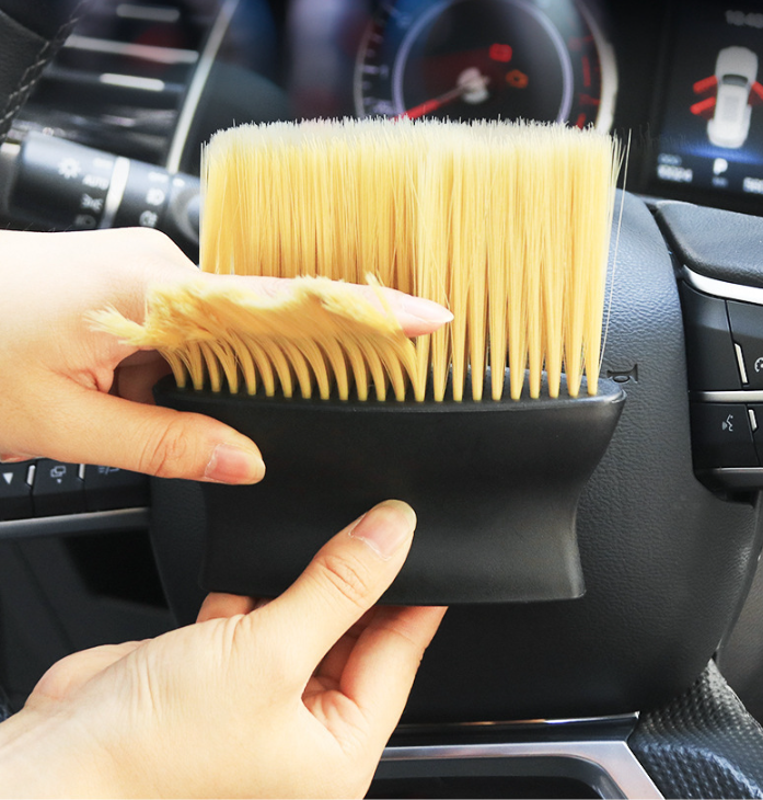 Car interior cleaning brush