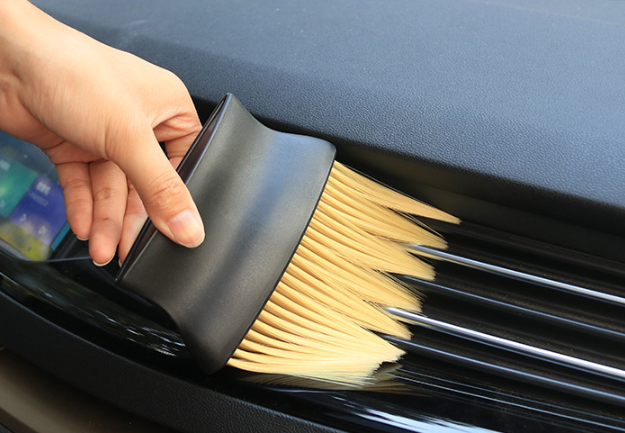 Car interior cleaning brush