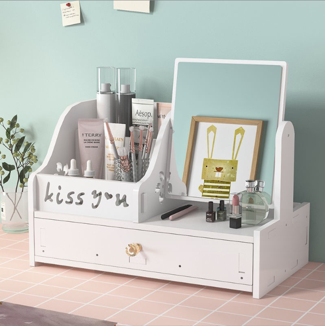 Kiss You desk dresser with mirror