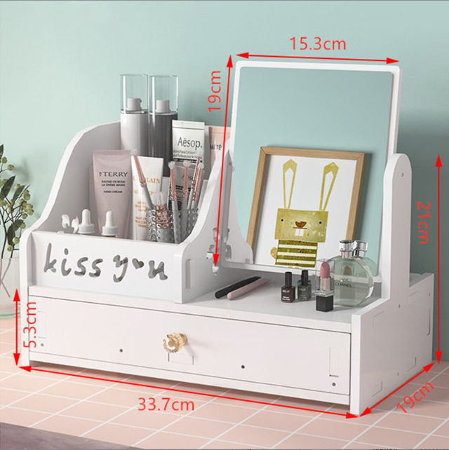 Kiss You desk dresser with mirror