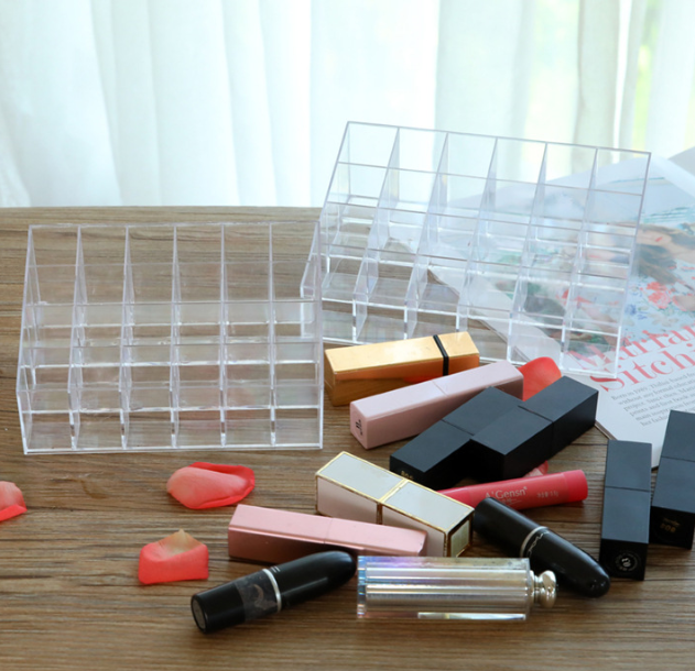 Acrylic organizer for cosmetics, 24 cells