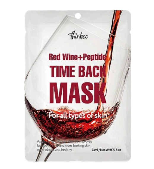 Facial Tissue Mask with Red Wine Extract and Thinkco Peptides, 23 ml