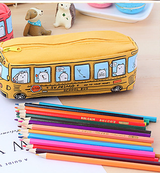 School bus pencil case