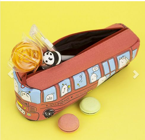 School bus pencil case