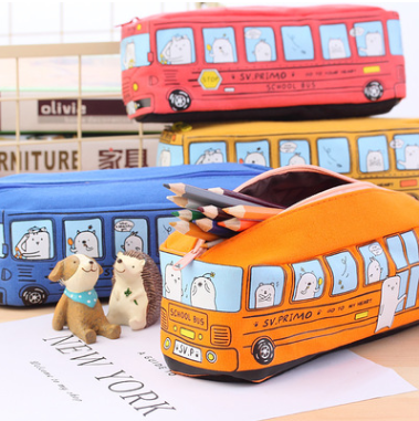 School bus pencil case