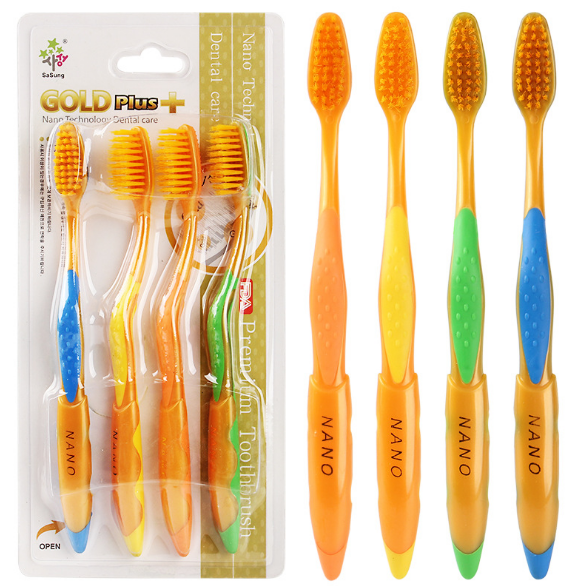 Toothbrushes with gold ions (4 pcs)