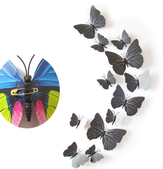 Interior wall decals ТButterfly 3DУ