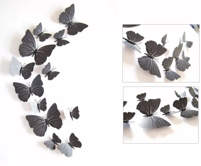 Interior wall decals ТButterfly 3DУ