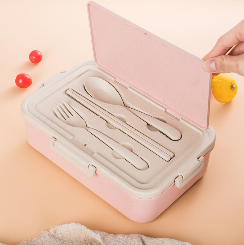 Lunch box with devices made of wheat straw ТECOУ