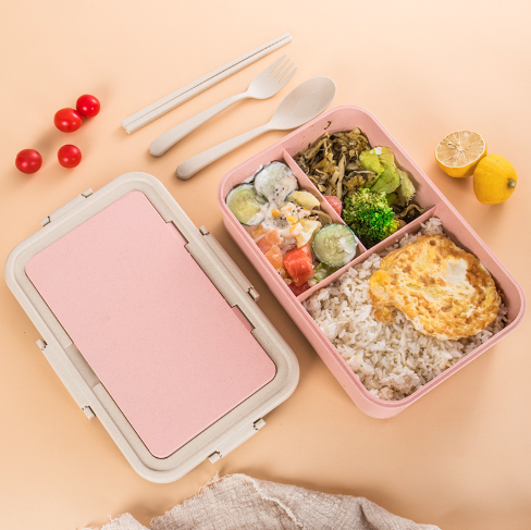 Lunch box with devices made of wheat straw ТECOУ