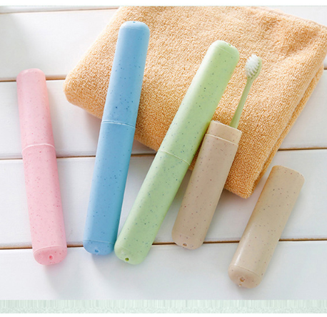 Eco case for 1 toothbrush made of wheat straw