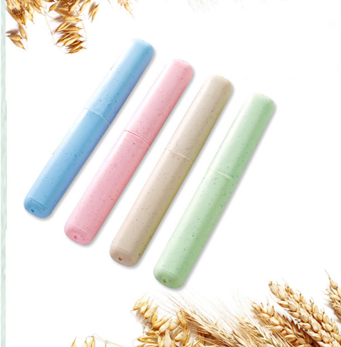 Eco case for 1 toothbrush made of wheat straw