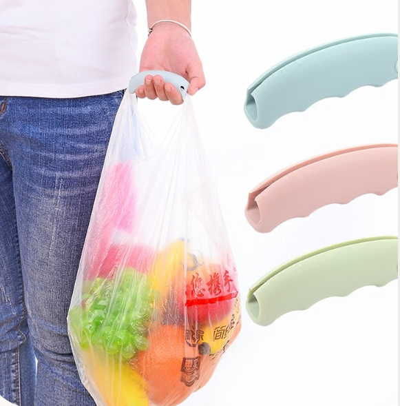 Silicone handle-holder for bags