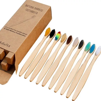 Bamboo toothbrush set Bamboo ASSORTI (10 pcs.)