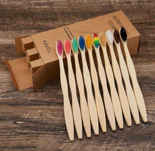 Bamboo toothbrush set Bamboo ASSORTI (10 pcs.)