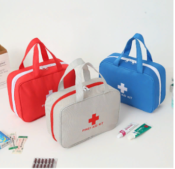 First aid kit with handles RED