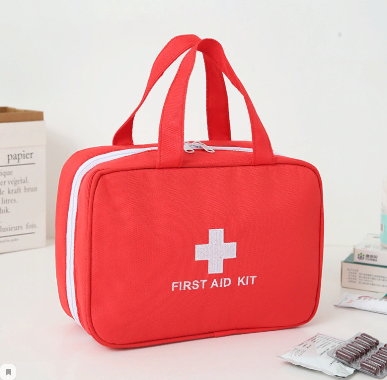 First aid kit with handles RED