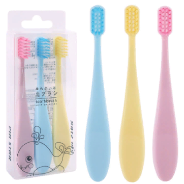 Dolphin Ultra Soft Bristle Children's Toothbrush Set (3 pcs.), 3-6 years old