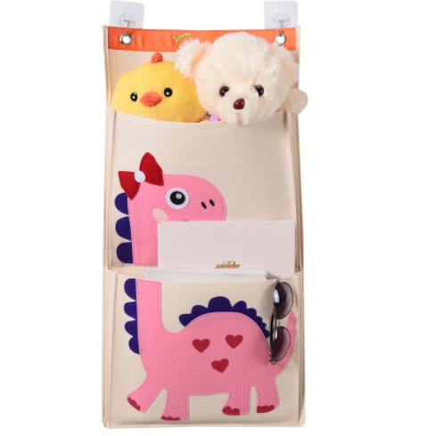 Hanging organizer with pockets ТPink dinosaurУ