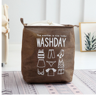 WashdayУ brown drawstring hamper