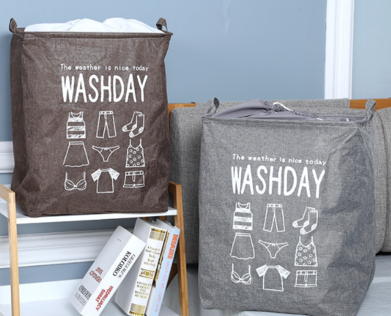 WashdayУ brown drawstring hamper