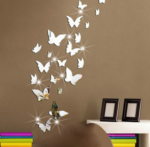 Mirrored wall decals ТButterfliesУ