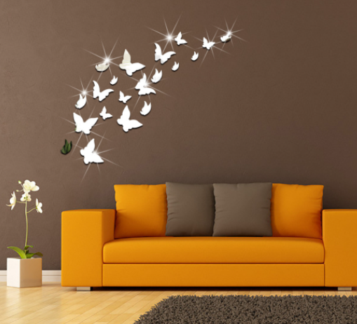 Mirrored wall decals ТButterfliesУ