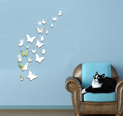 Mirrored wall decals ТButterfliesУ