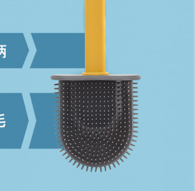 Silicone toilet bowl brush