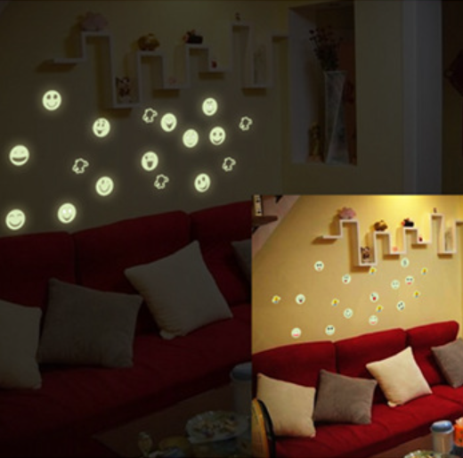 Set of luminous wall stickers ТSmileysУ