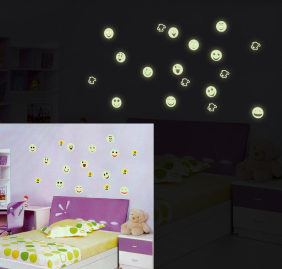 Set of luminous wall stickers ТSmileysУ