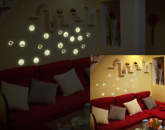 Set of luminous wall stickers ТSmileysУ