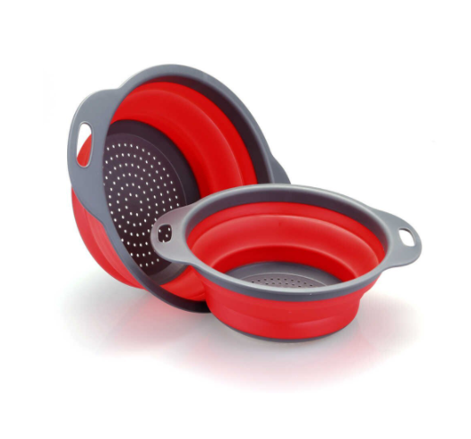 Set of folding silicone colander (2 pcs.)