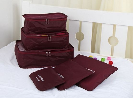 Travel Set 6 pcs. Bordeaux